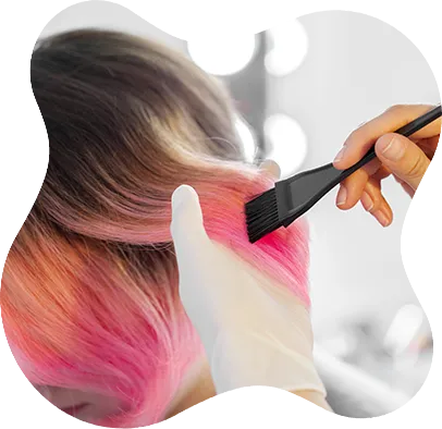 hairdresser does hair style woman